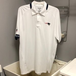 New England Patriots NFL Reebok Coaches White Polo Shirt Men’s Small